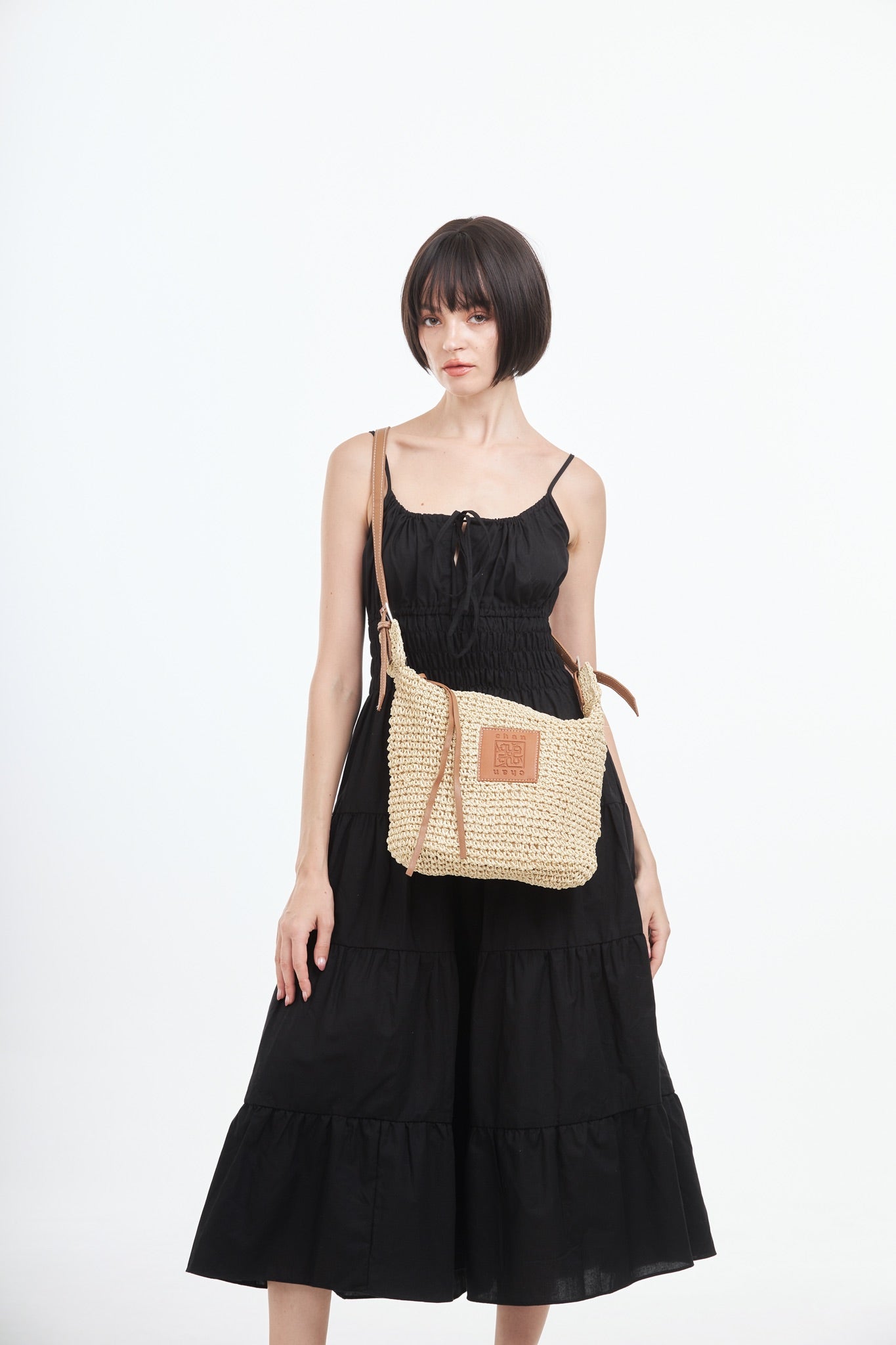 Everyday Earth – Straw Crossbody Bag – Beige