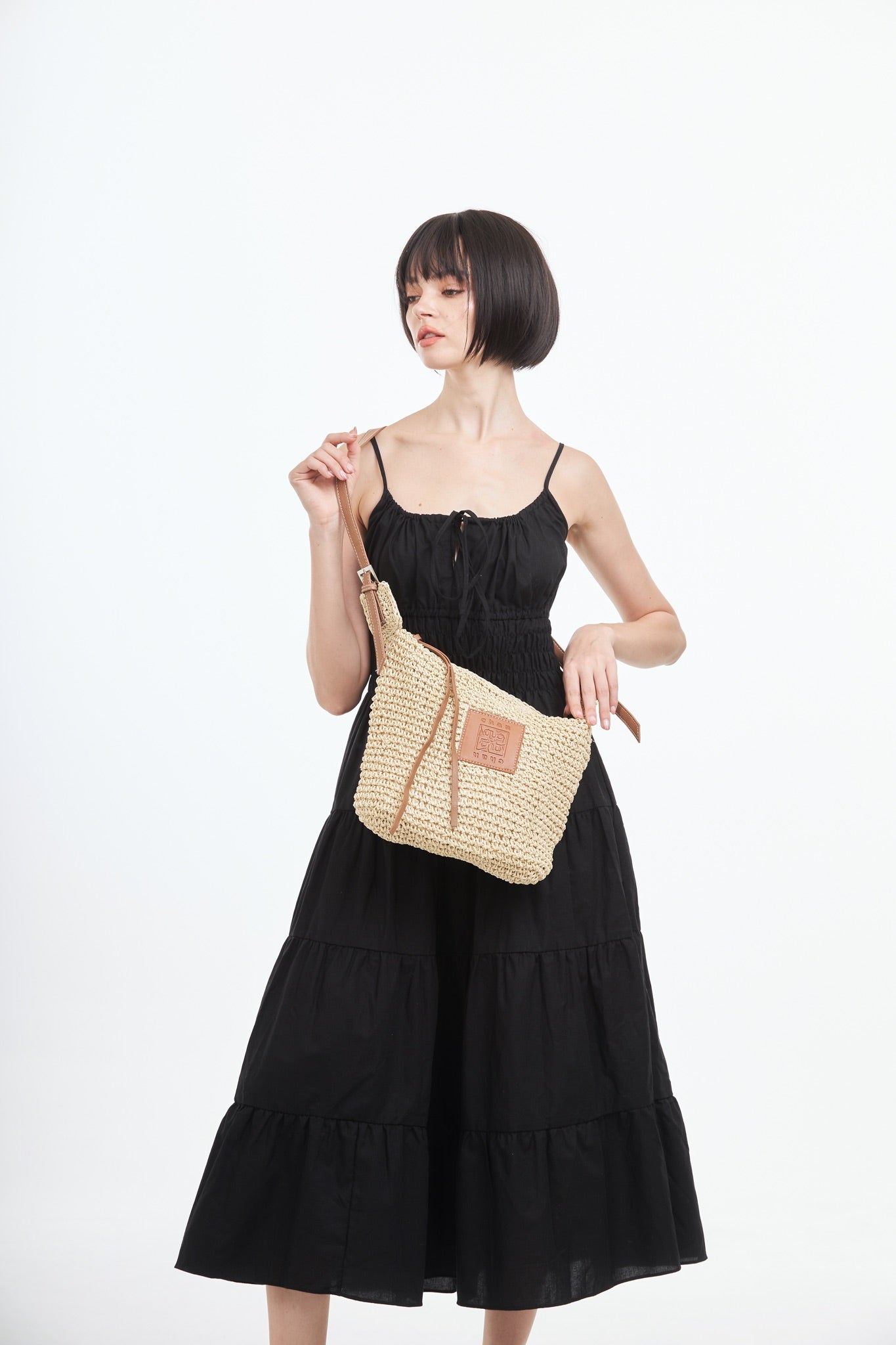 Everyday Earth – Straw Crossbody Bag – Beige