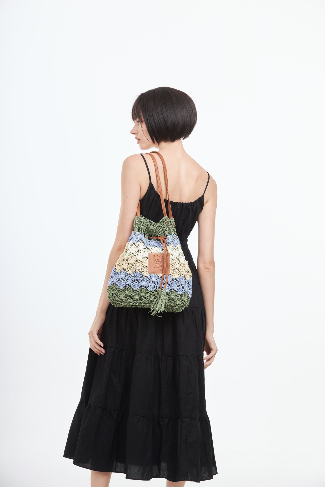 Everyday Earth – Straw Bucket Bag – Green