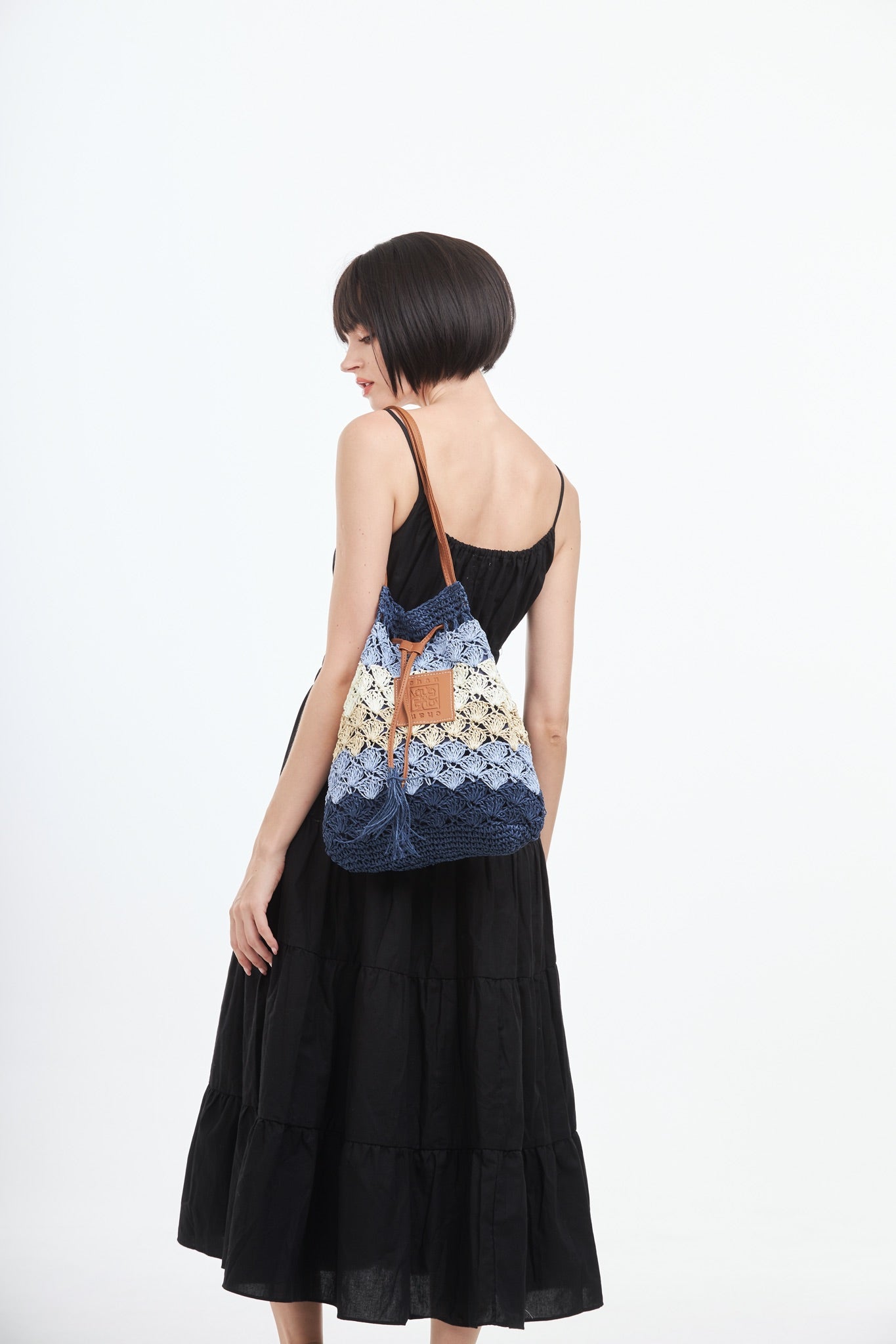 Everyday Earth – Straw Bucket Bag – Blue