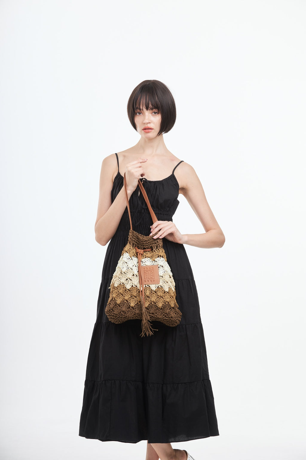 Everyday Earth – Straw Bucket Bag – Brown