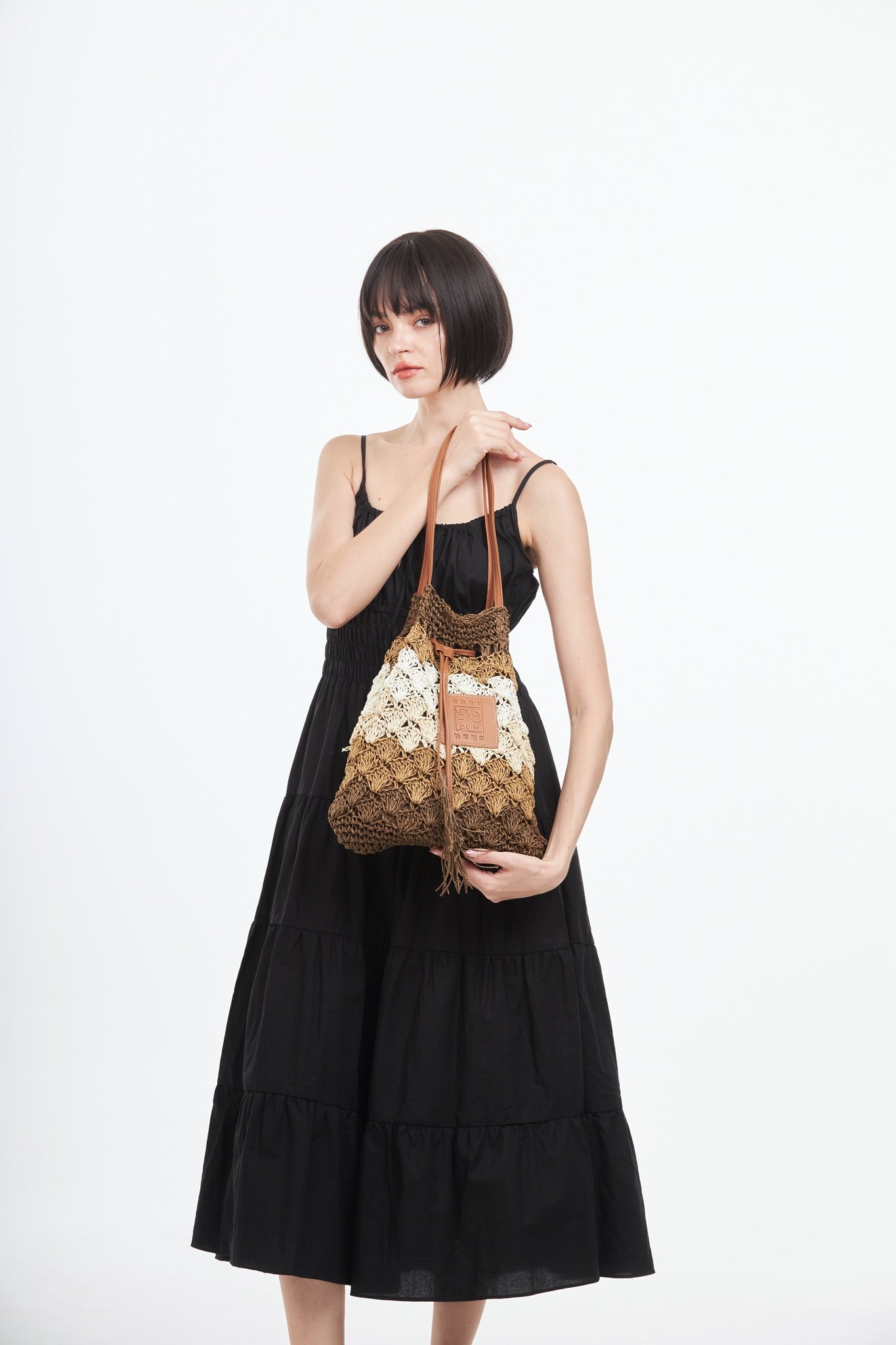 Everyday Earth – Straw Bucket Bag – Brown