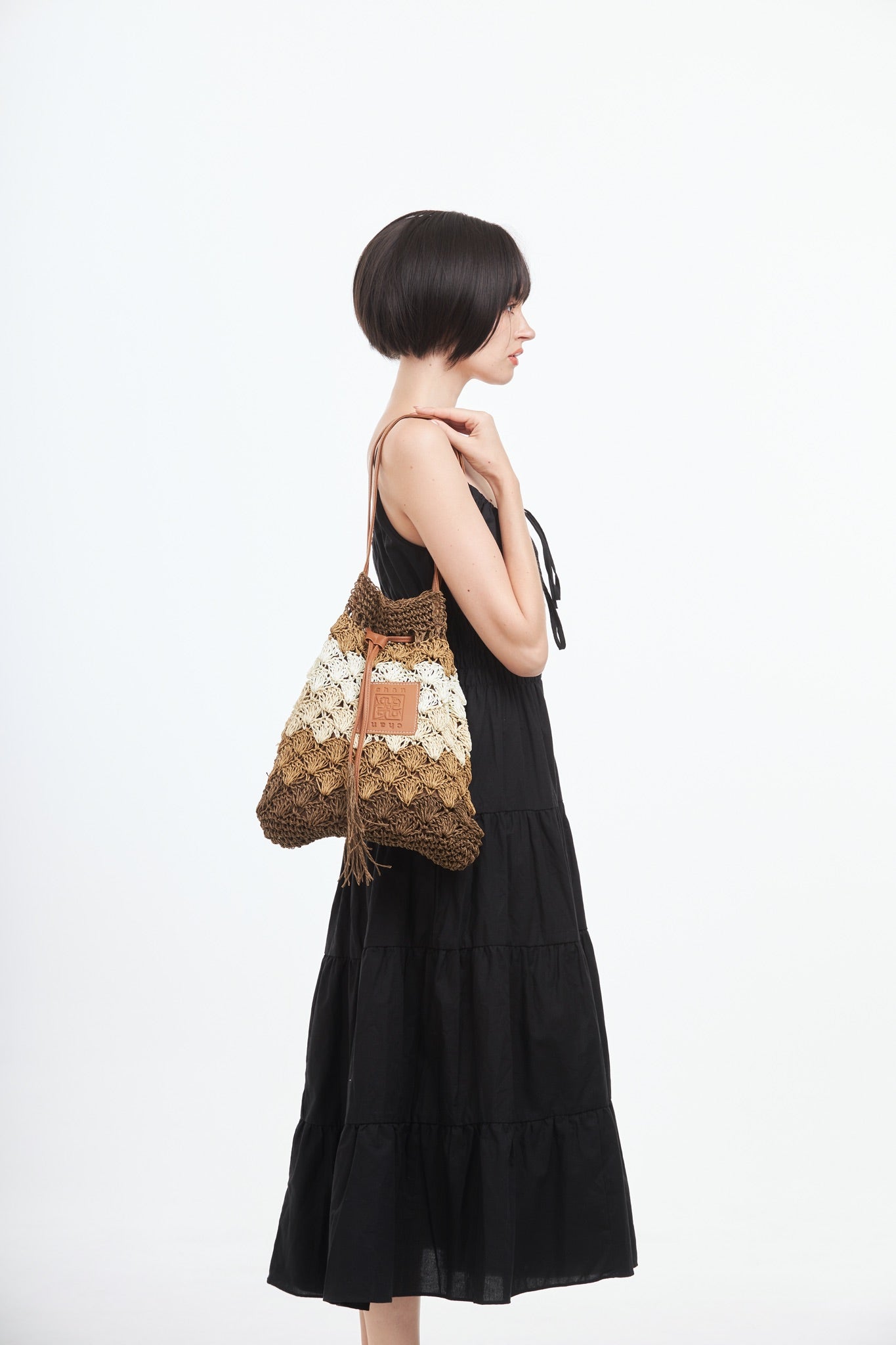 Everyday Earth – Straw Bucket Bag – Brown