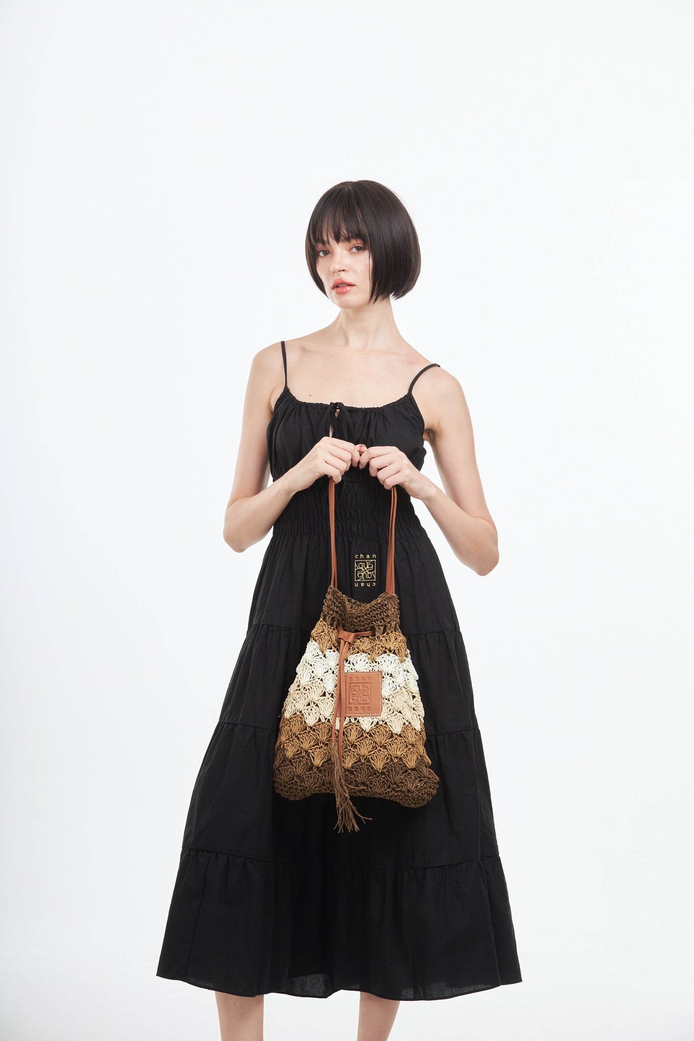 Everyday Earth – Straw Bucket Bag – Brown