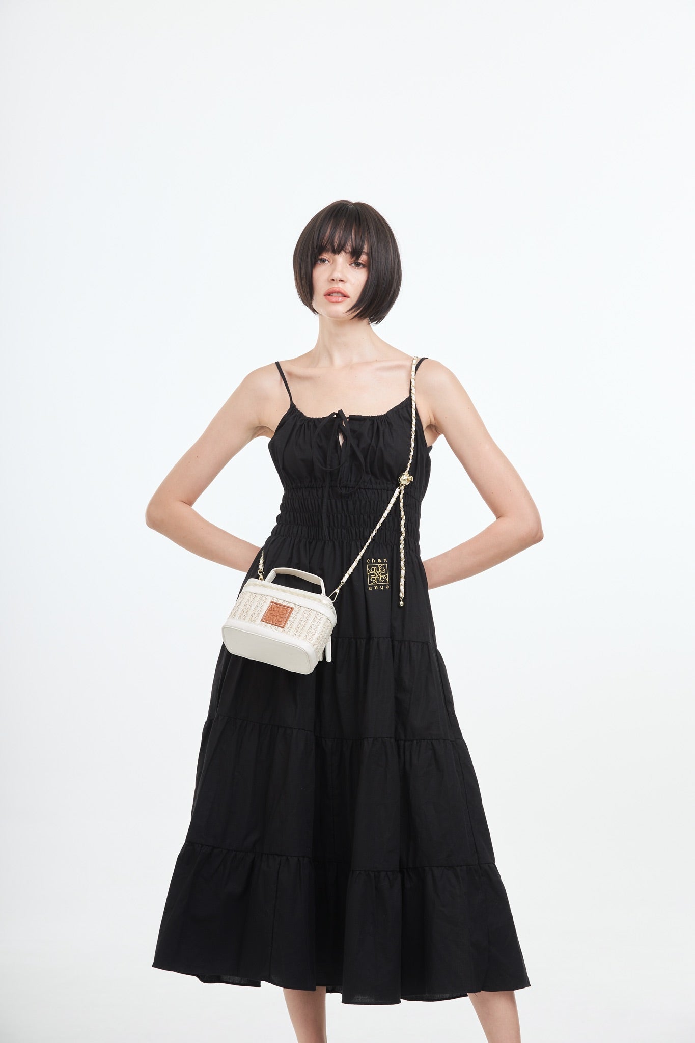 Straw Crossbody Bag - White