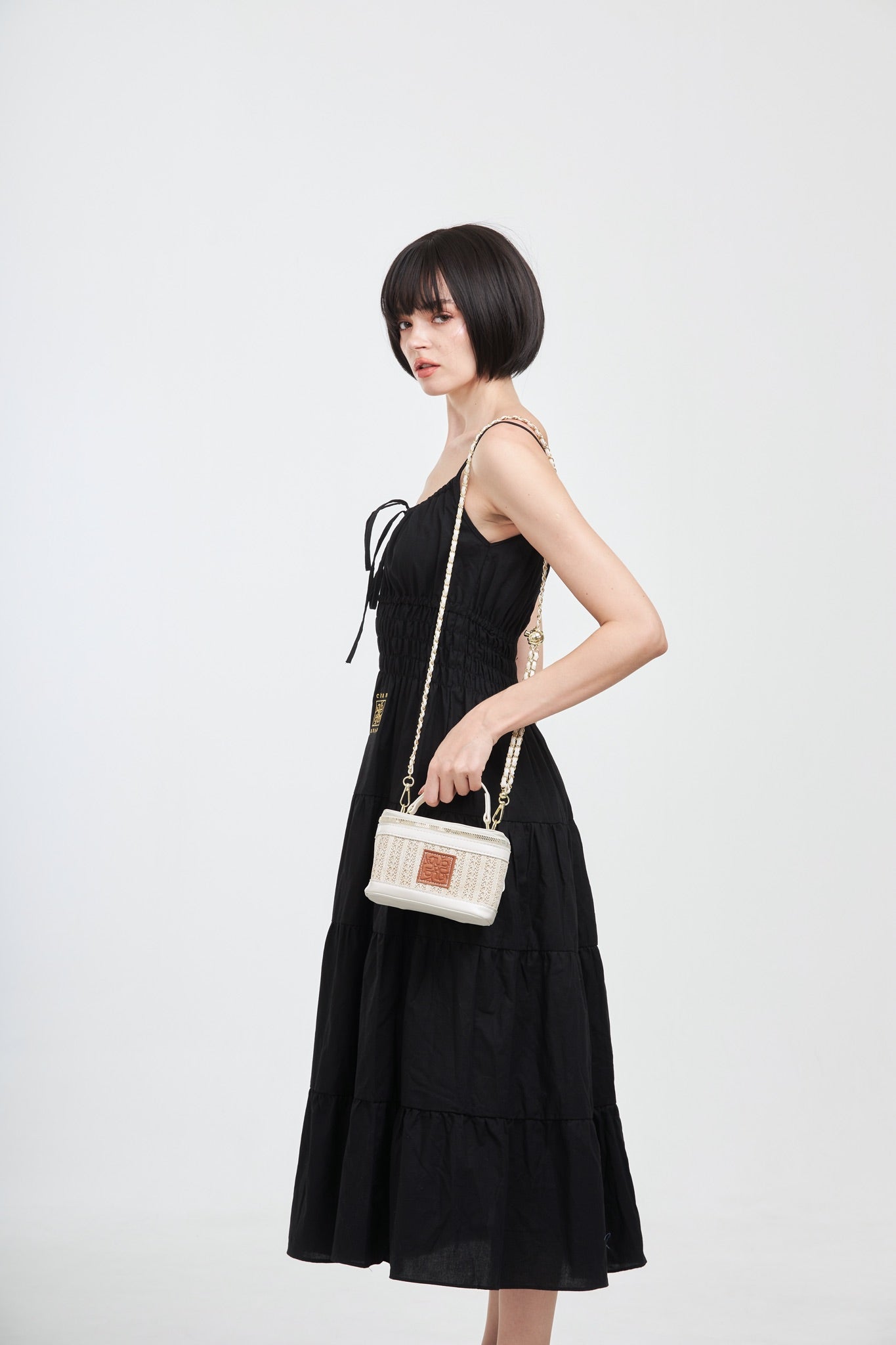 Straw Crossbody Bag - White
