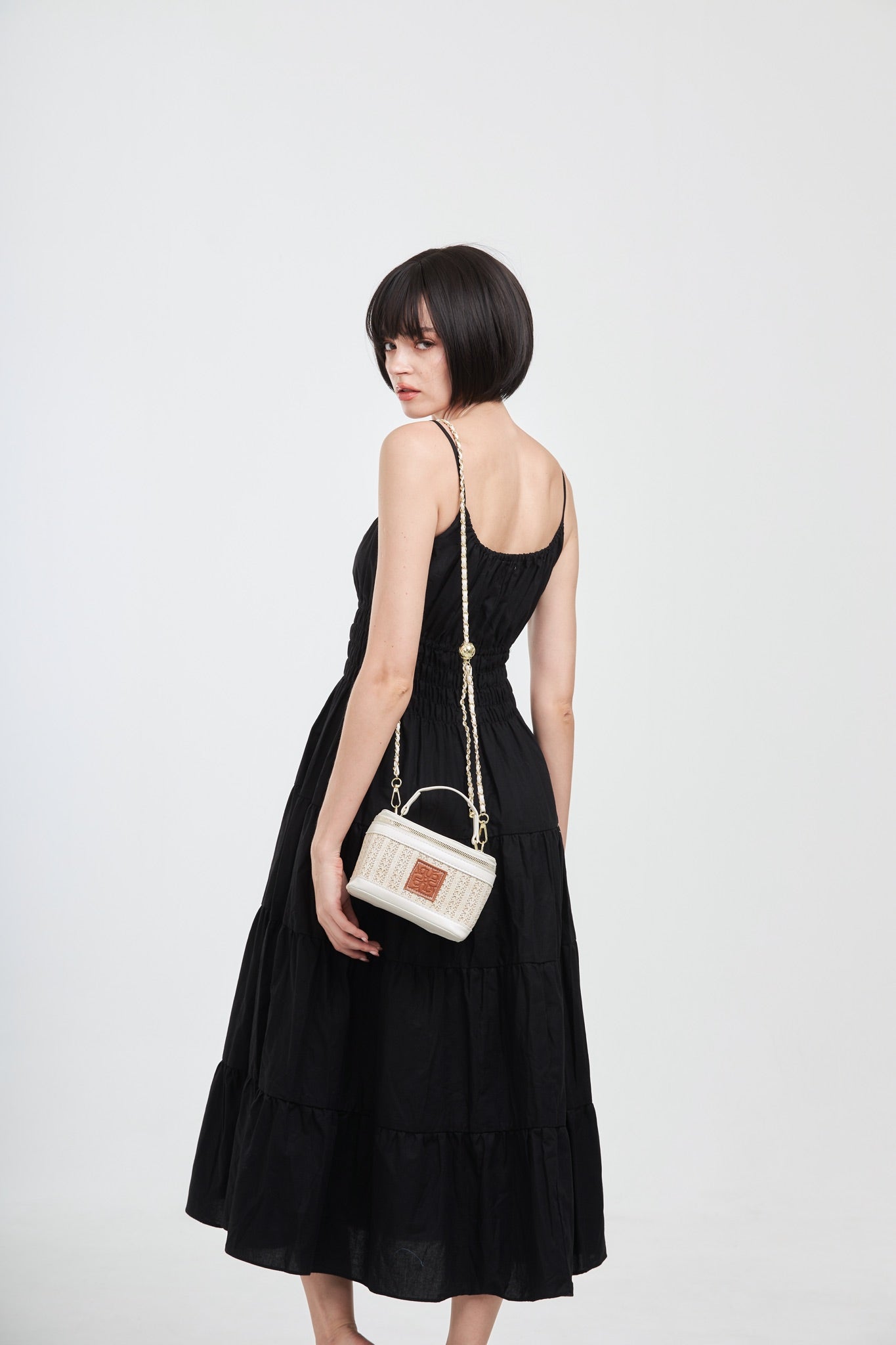 Straw Crossbody Bag - White