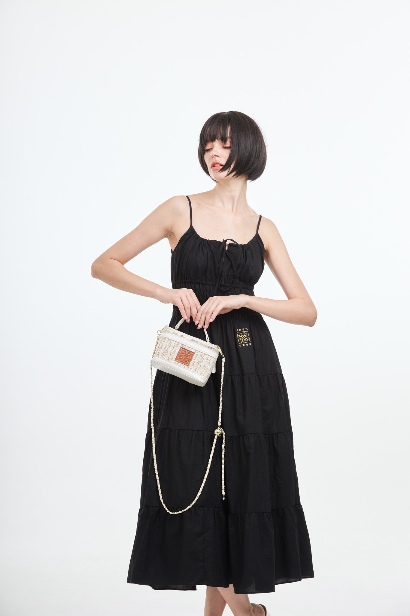 Straw Crossbody Bag - White