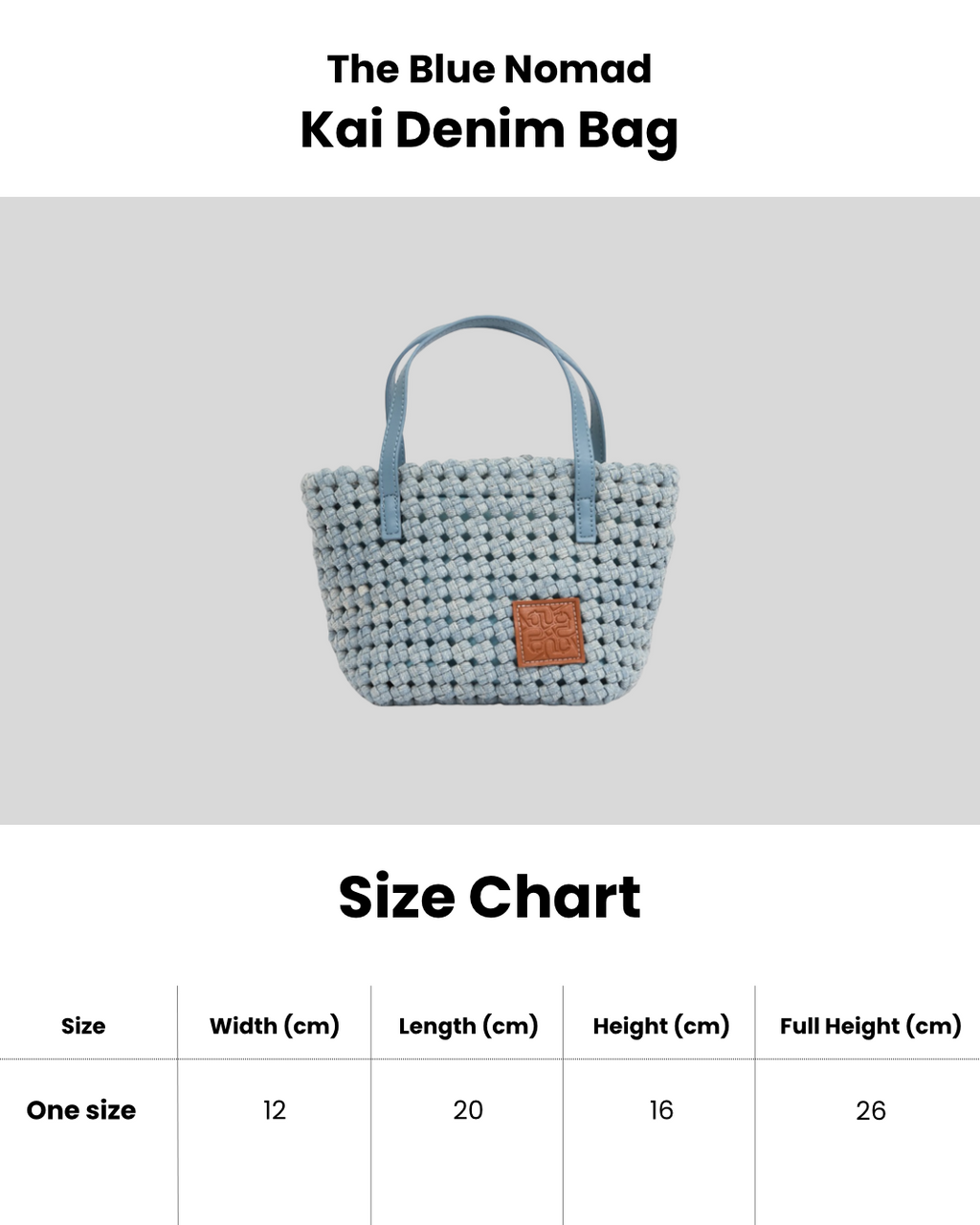 The Blue Nomad - Kai Denim Bag S - Washed