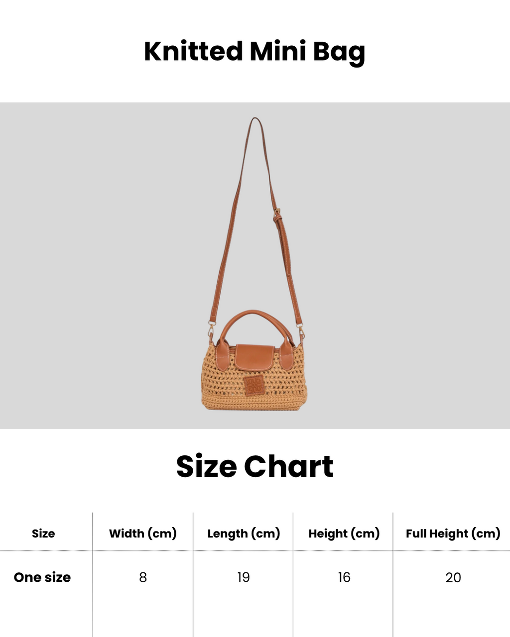 Knitted Mini Bag - White