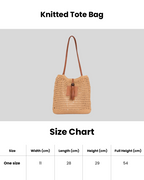 Knitted Tote Bag - White