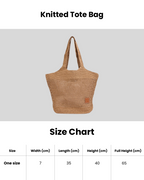 Knitted Tote Bag - Beige