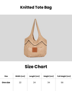Knitted Tote Bag - White