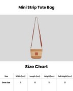 Mini Strip Tote Bag - Brown