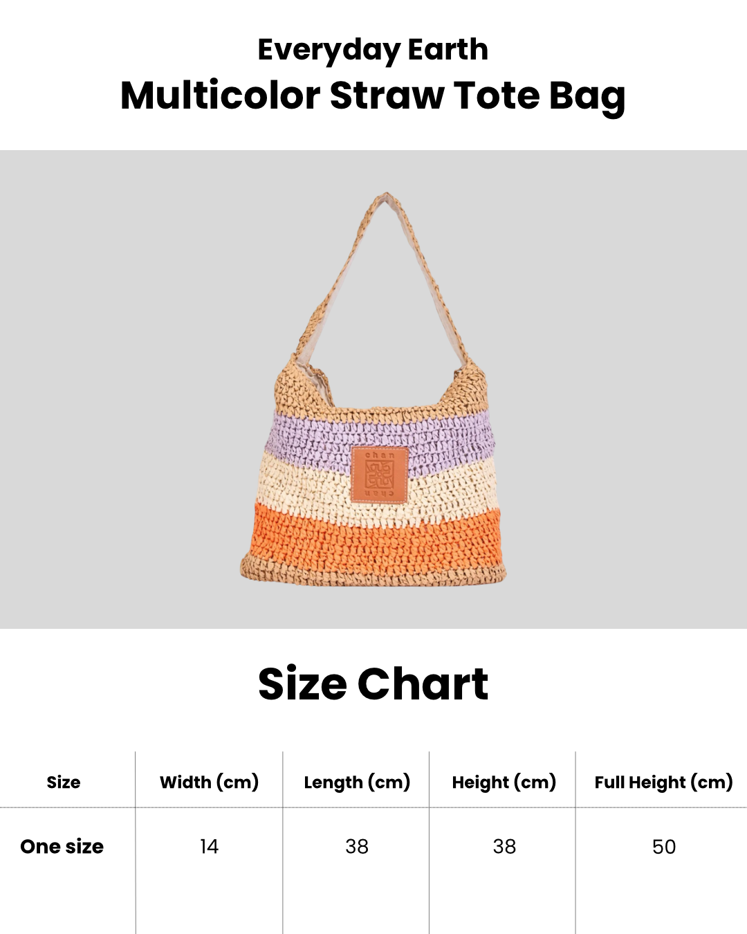 Everyday Earth – Multicolor Straw Tote Bag – Multicolor