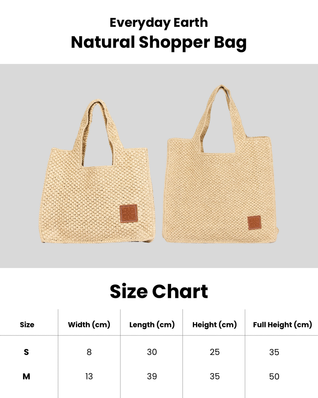 Everyday Earth – Natural Shopper Bag S – Dark Brown