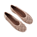 Journey –  Roma Handmade Calfskin Flats – Ivory