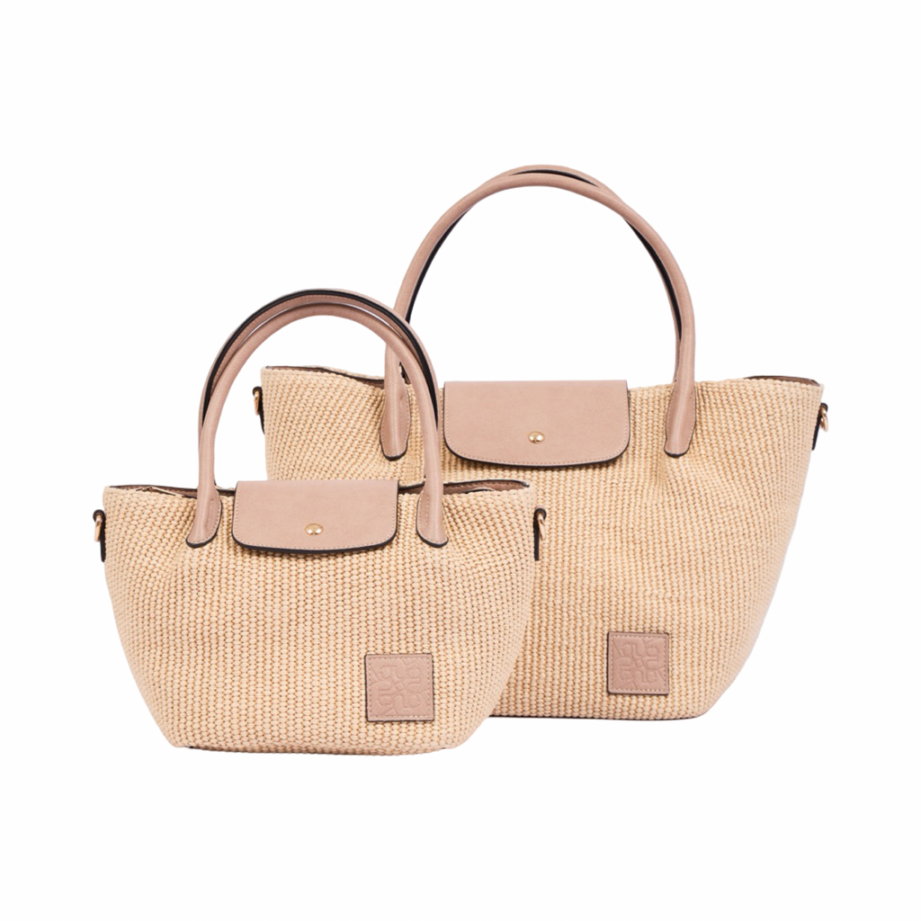 Resort Weave – Woven Mini Shoulder Bag S – Beige