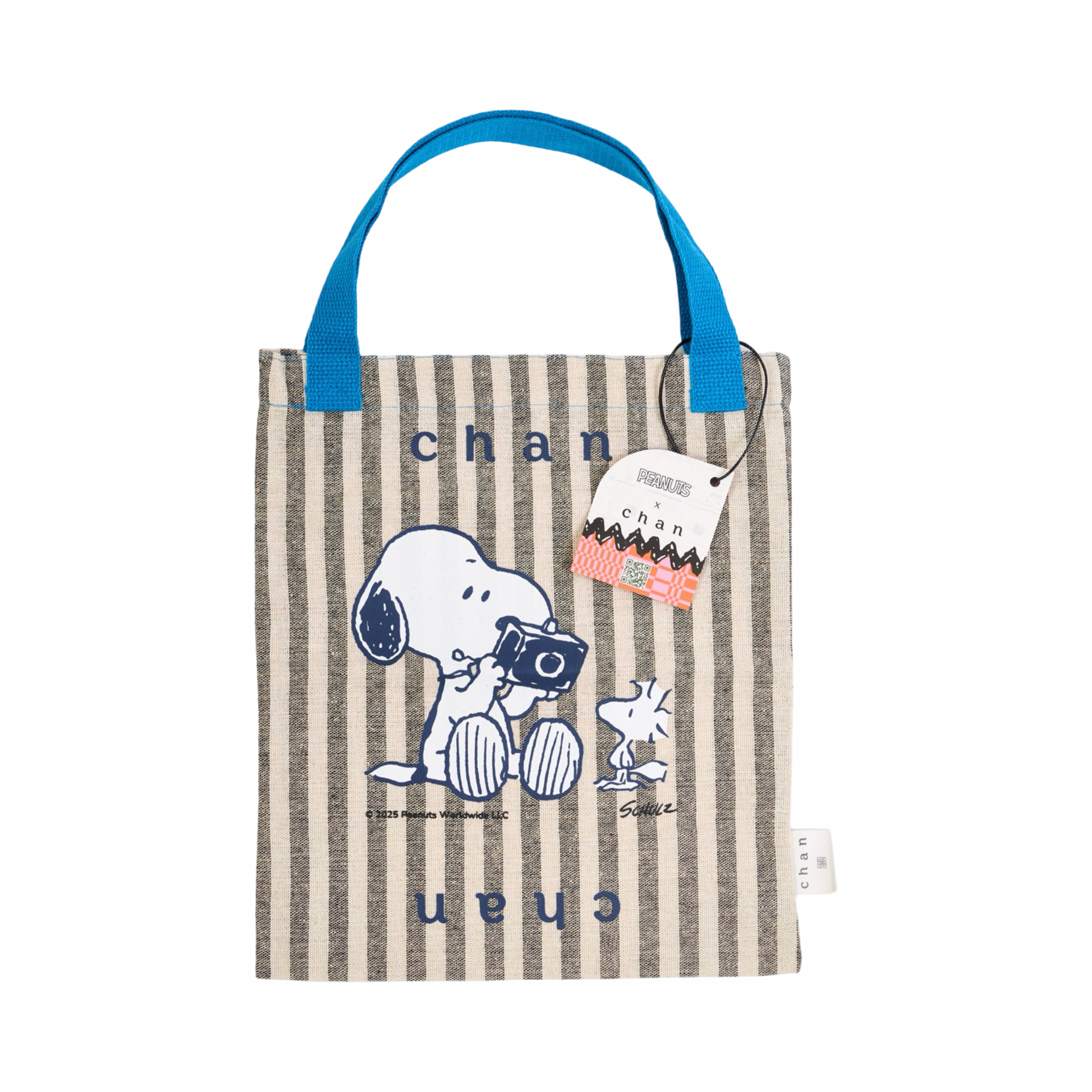 CHAN X Peanuts – Mini Signature Checker Tote – Blue