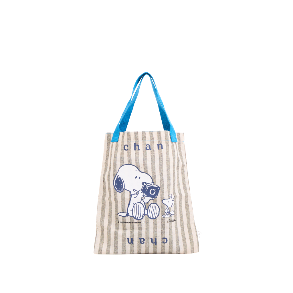 CHAN X Peanuts – Mini Signature Checker Tote – Blue