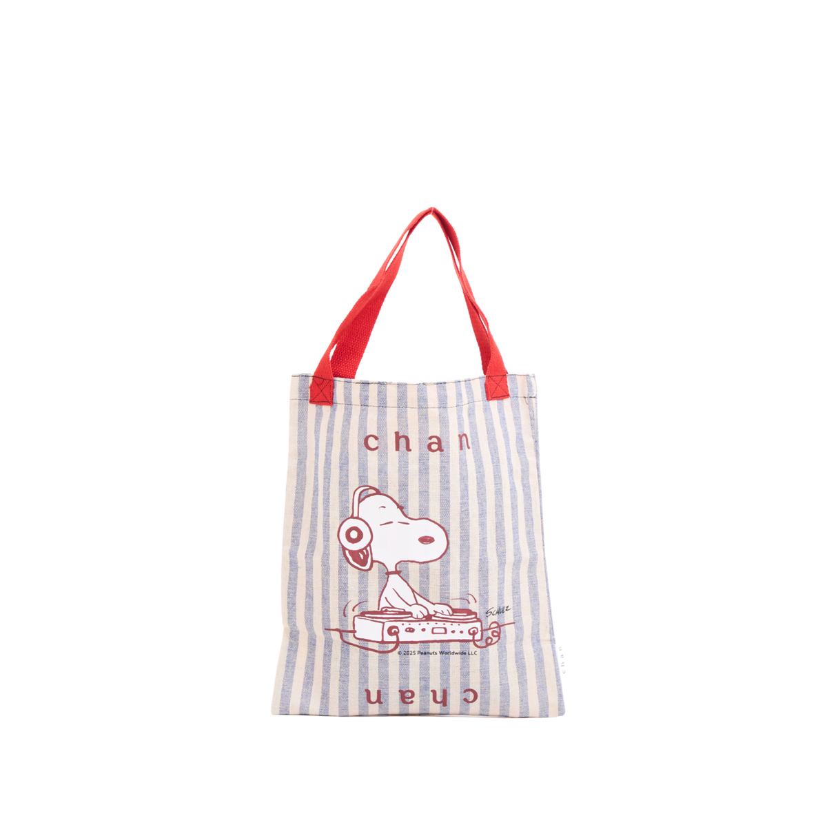 CHAN X Peanuts – Mini Signature Checker Tote – Red