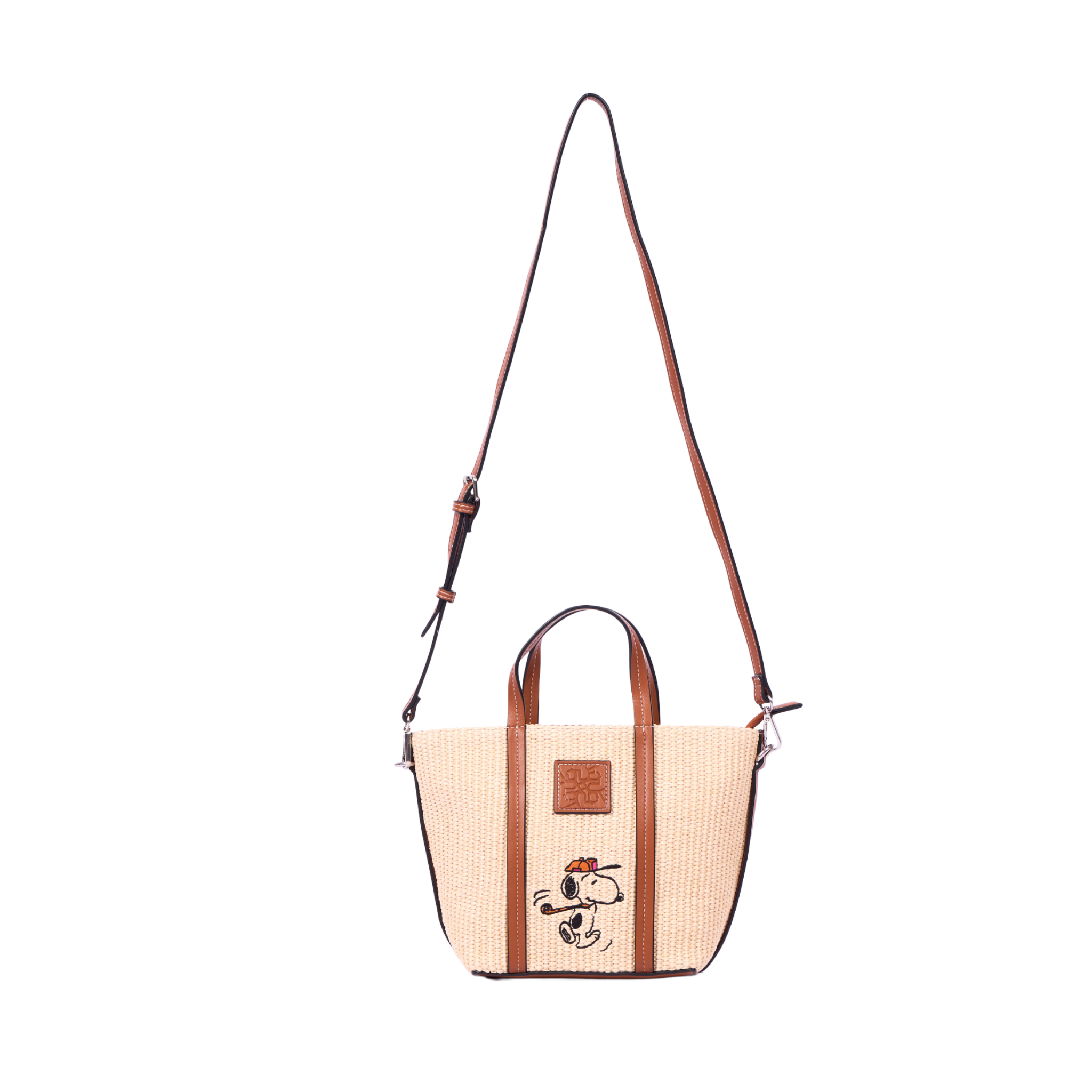 Chan x Peanuts – Straw Shoulder Bag – Brown
