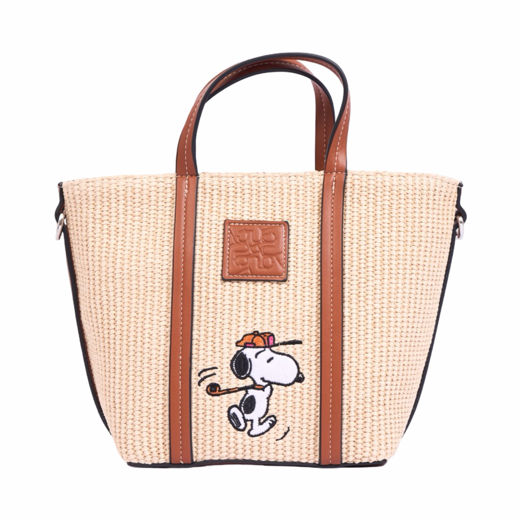 Chan x Peanuts – Weave Shoulder Bag – Brown