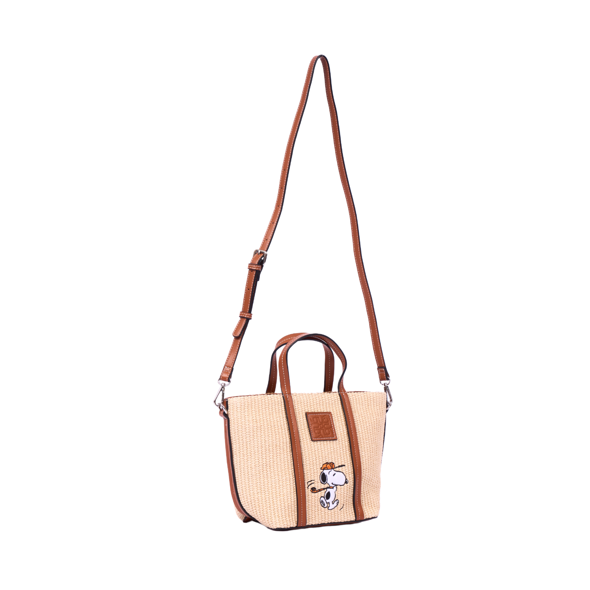Chan x Peanuts – Straw Shoulder Bag – Brown