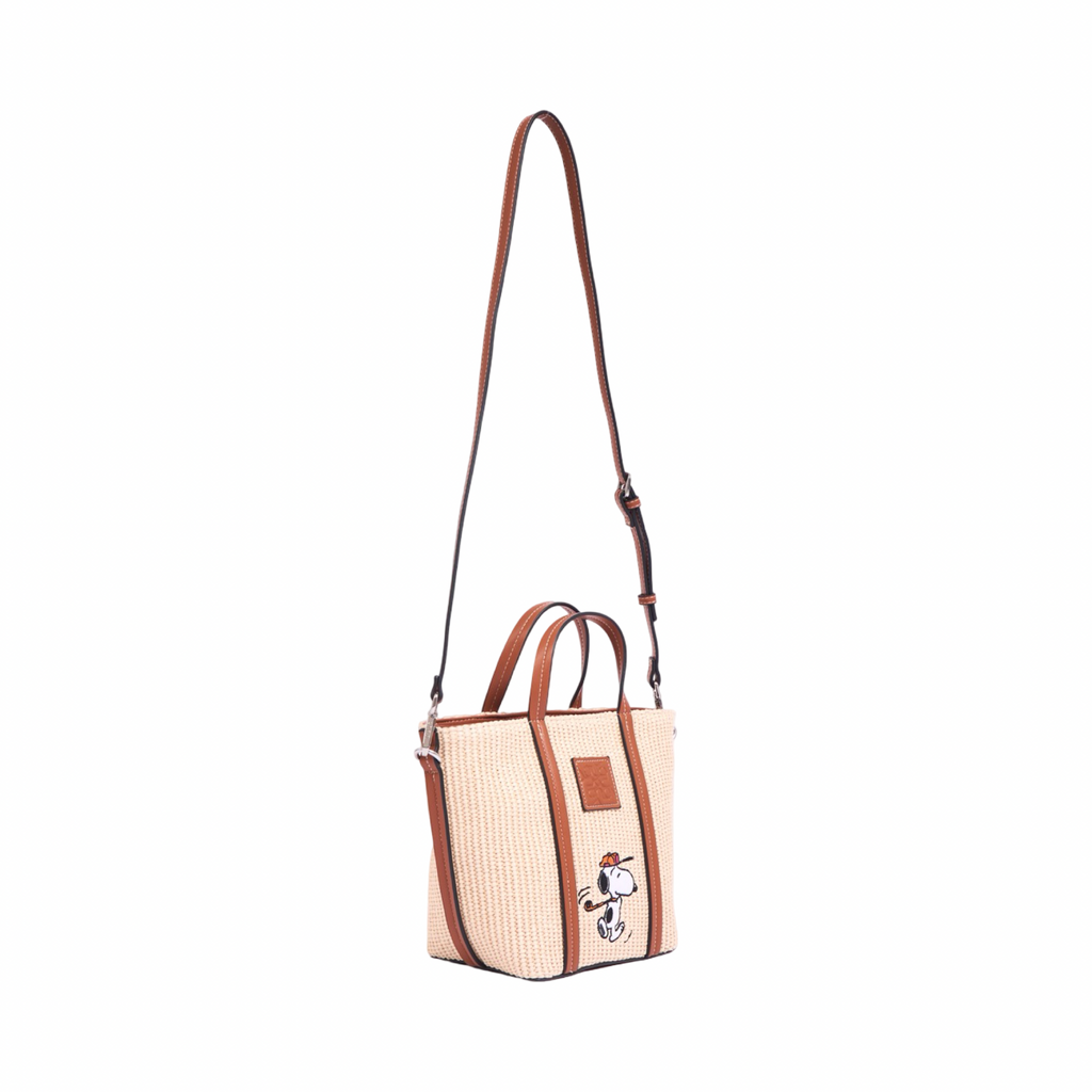 Chan x Peanuts – Weave Shoulder Bag – Brown