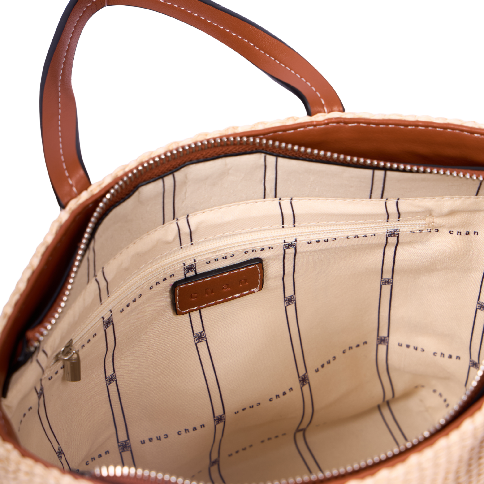Chan x Peanuts – Straw Shoulder Bag – Brown