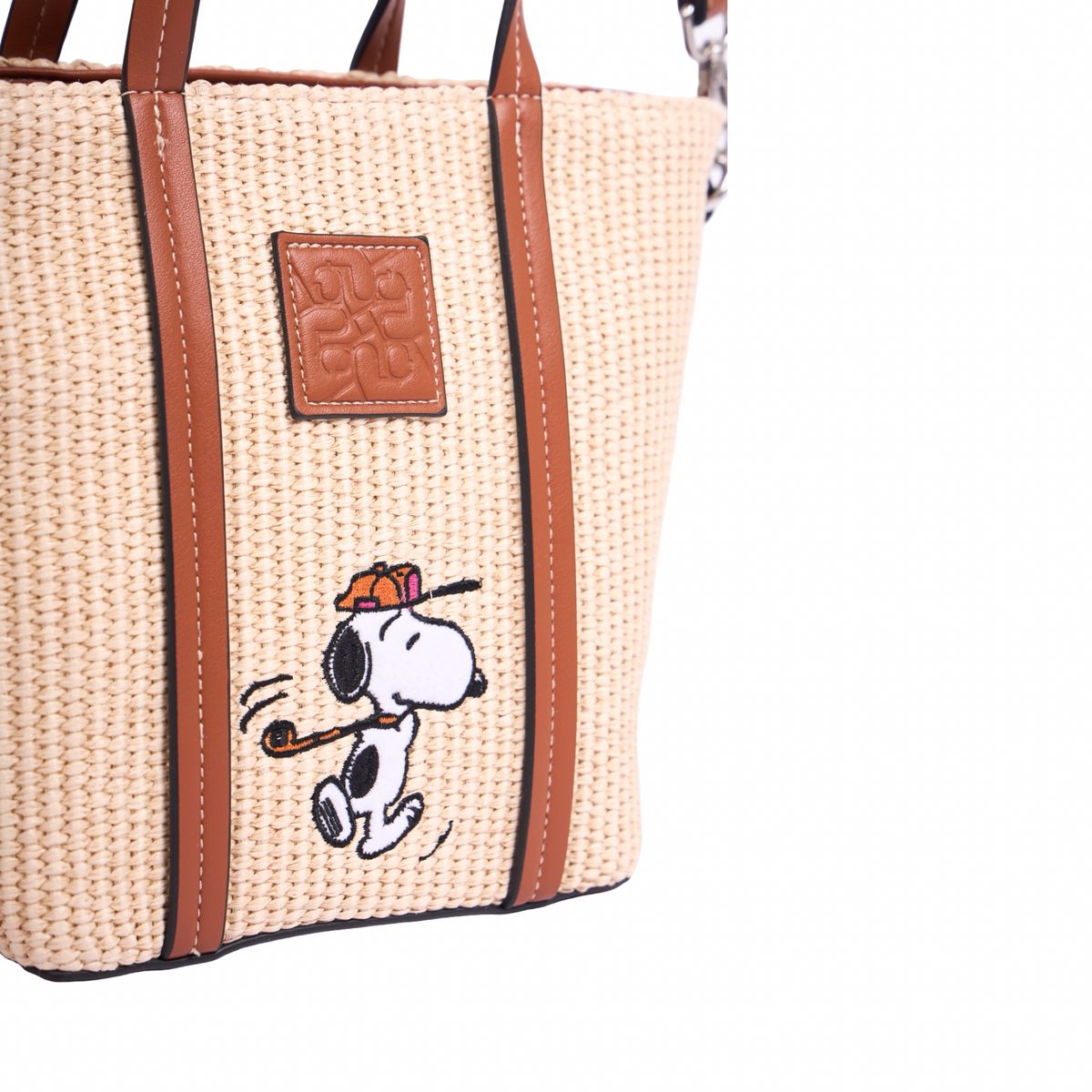 Chan x Peanuts – Weave Shoulder Bag – Brown