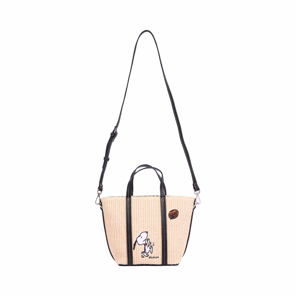 Chan x Peanuts – Weave Shoulder Bag – Black