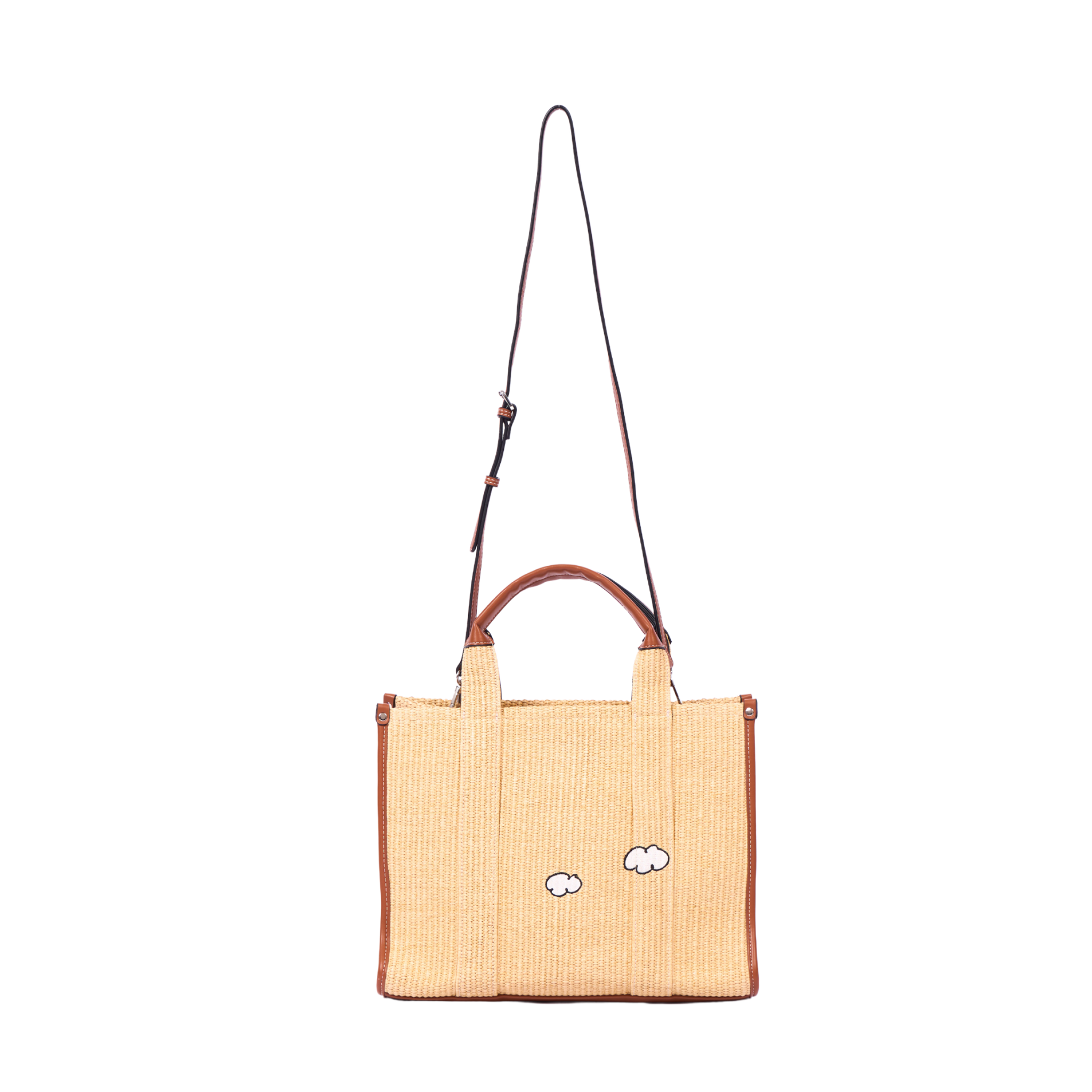 Chan x Peanuts – Straw Shopper Bag – Brown