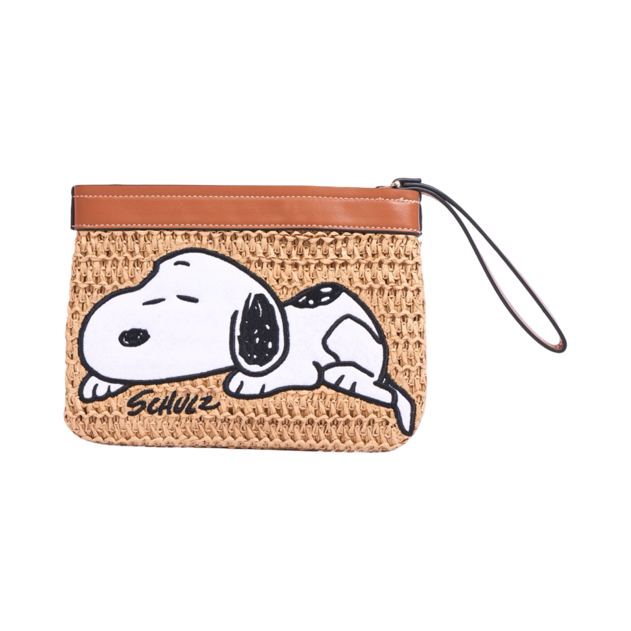 Chan x Peanuts – Straw Pouch – Brown