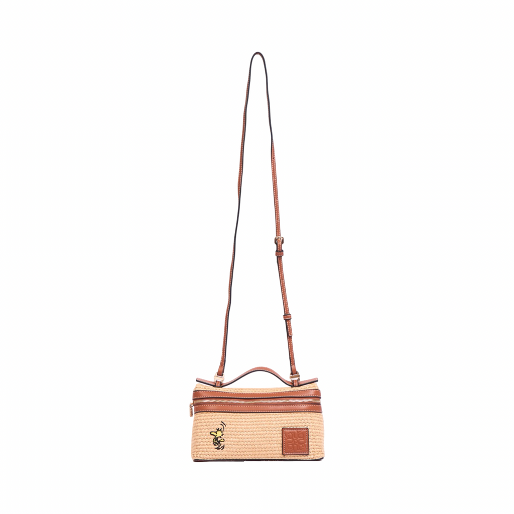 Chan x Peanuts – Vanity Weave Crossbody – Brown