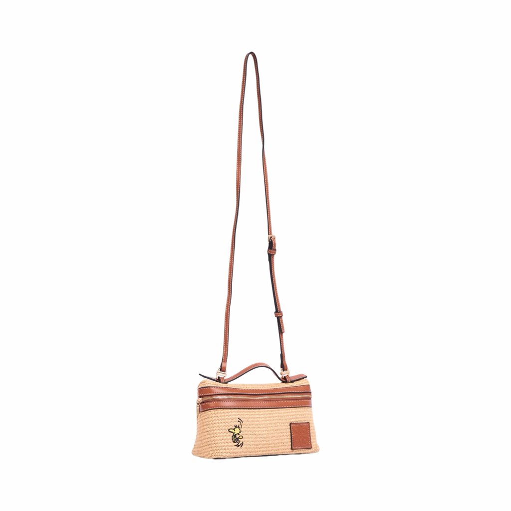 Chan x Peanuts – Vanity Weave Crossbody – Brown