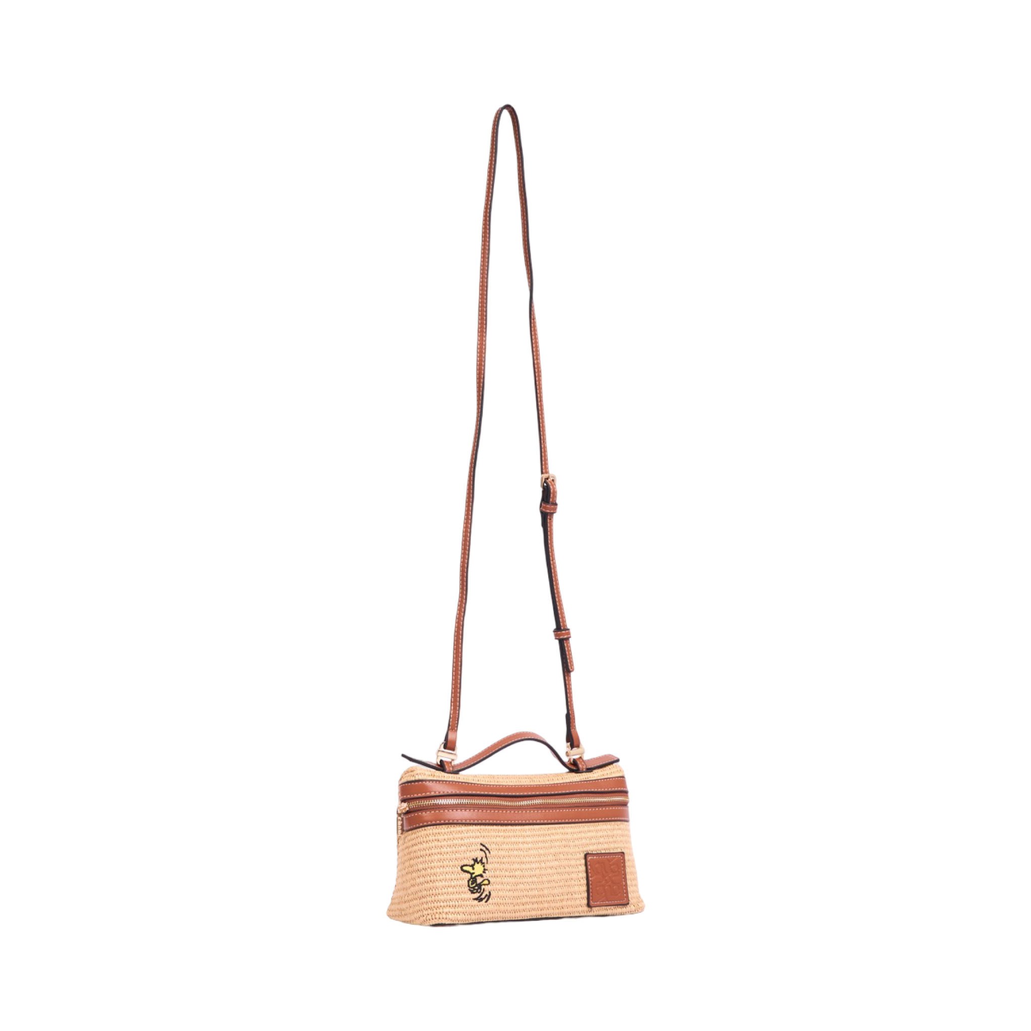 Chan x Peanuts – Vanity Straw Crossbody – Brown