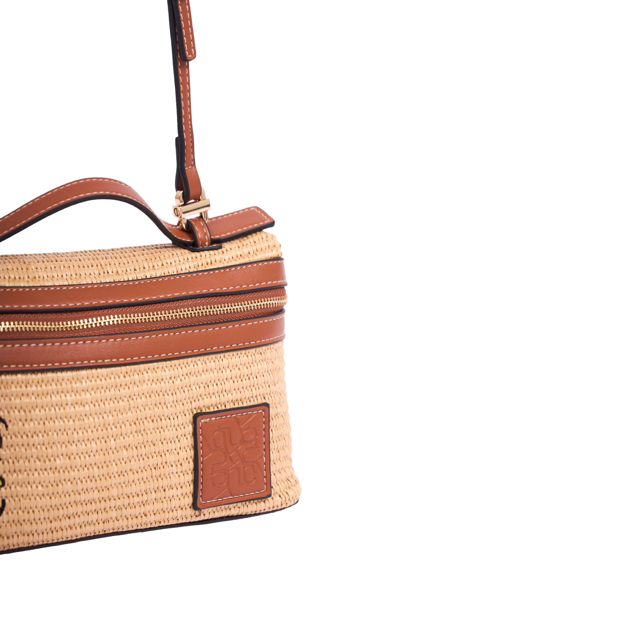 Chan x Peanuts – Vanity Straw Crossbody – Brown