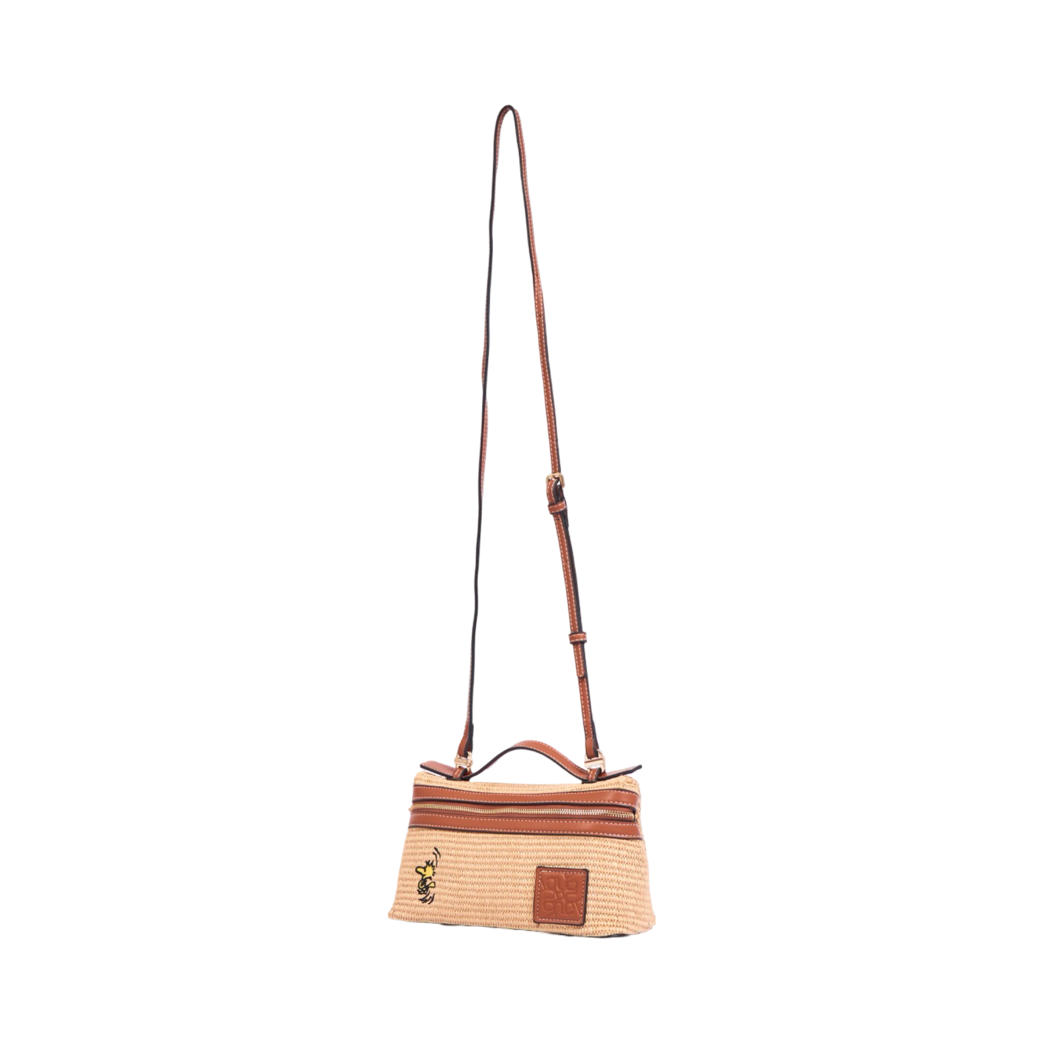 Chan x Peanuts – Vanity Straw Crossbody – Brown