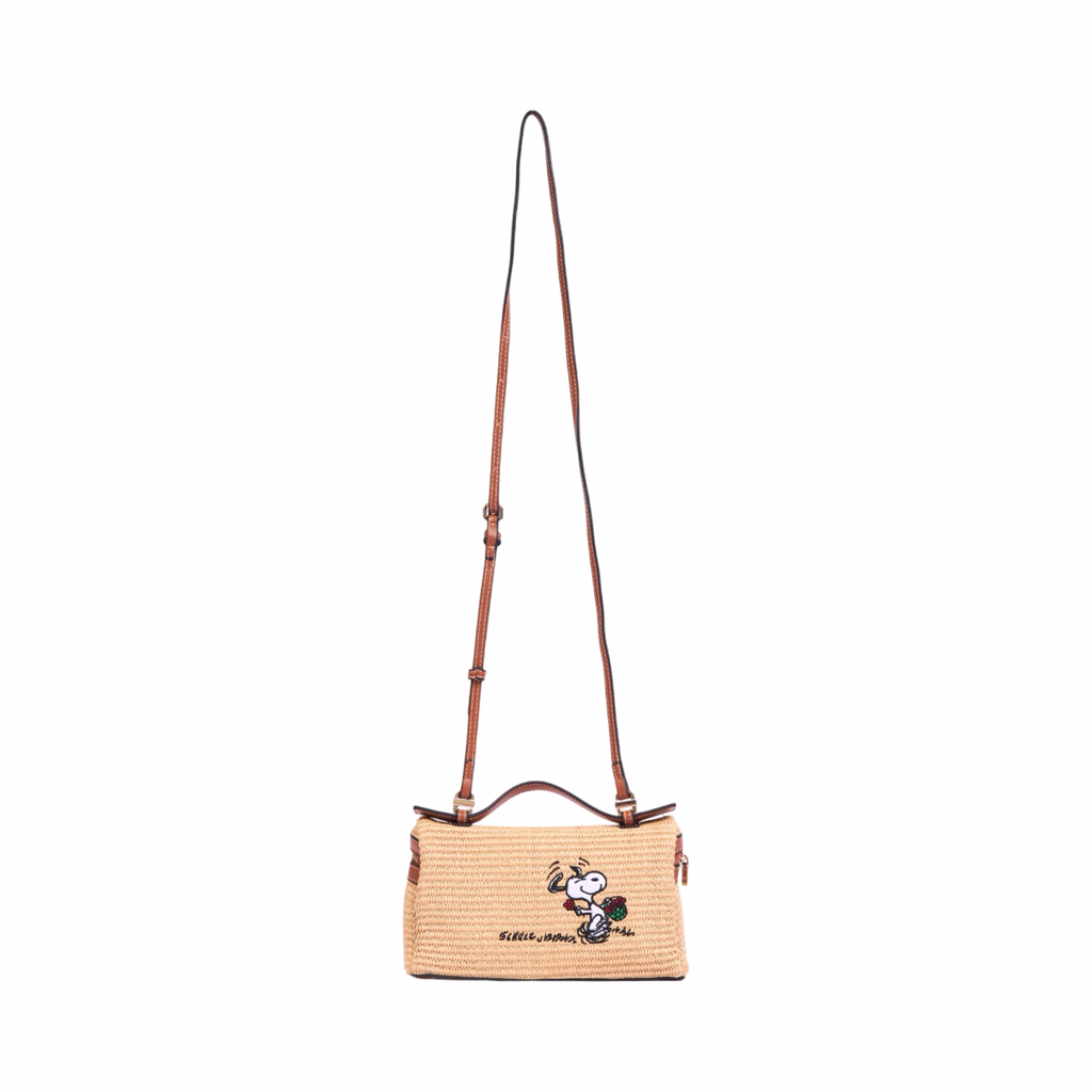 Chan x Peanuts – Vanity Weave Crossbody – Brown