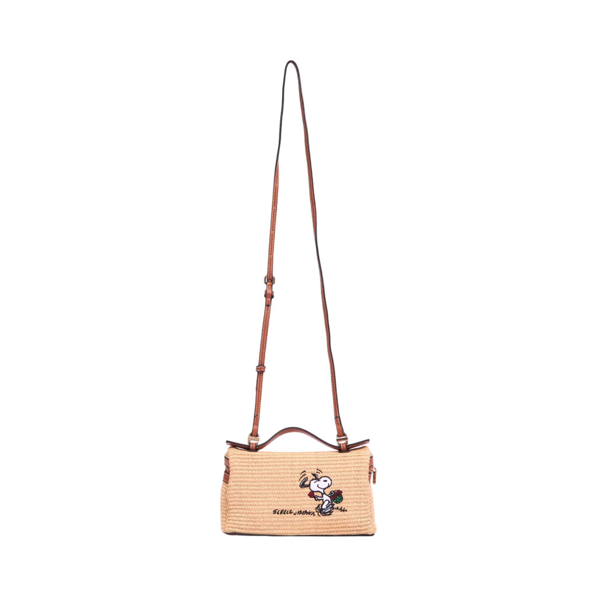 Chan x Peanuts – Vanity Weave Crossbody – Brown