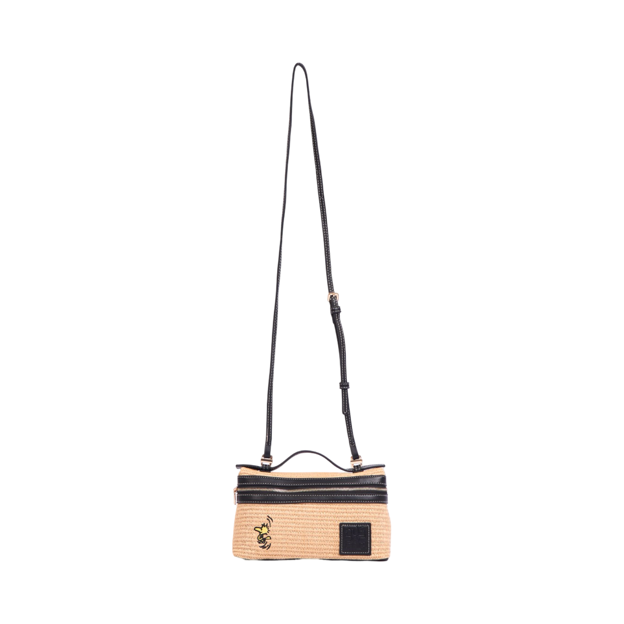 Chan x Peanuts – Vanity Straw Crossbody – Black