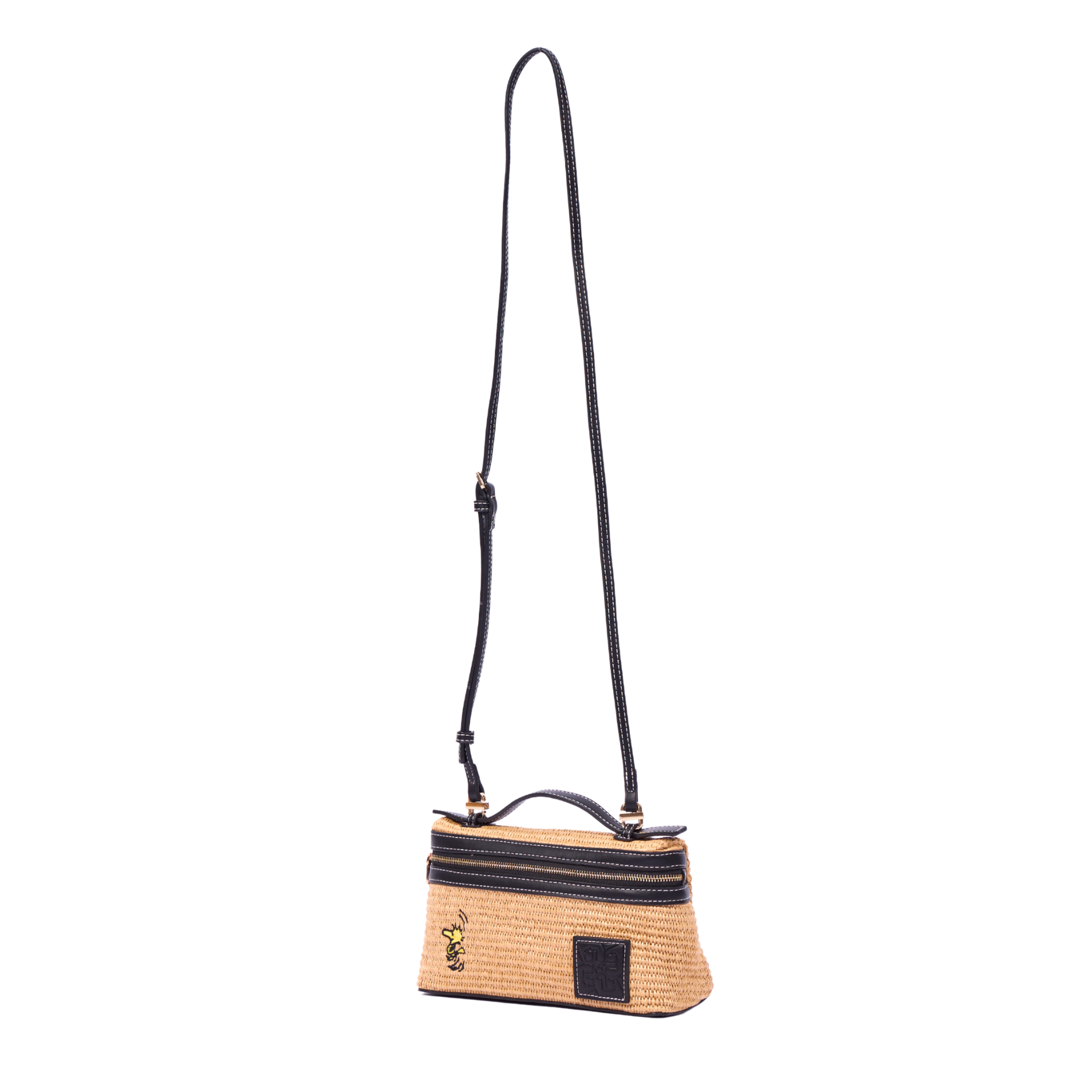 Chan x Peanuts – Vanity Straw Crossbody – Black