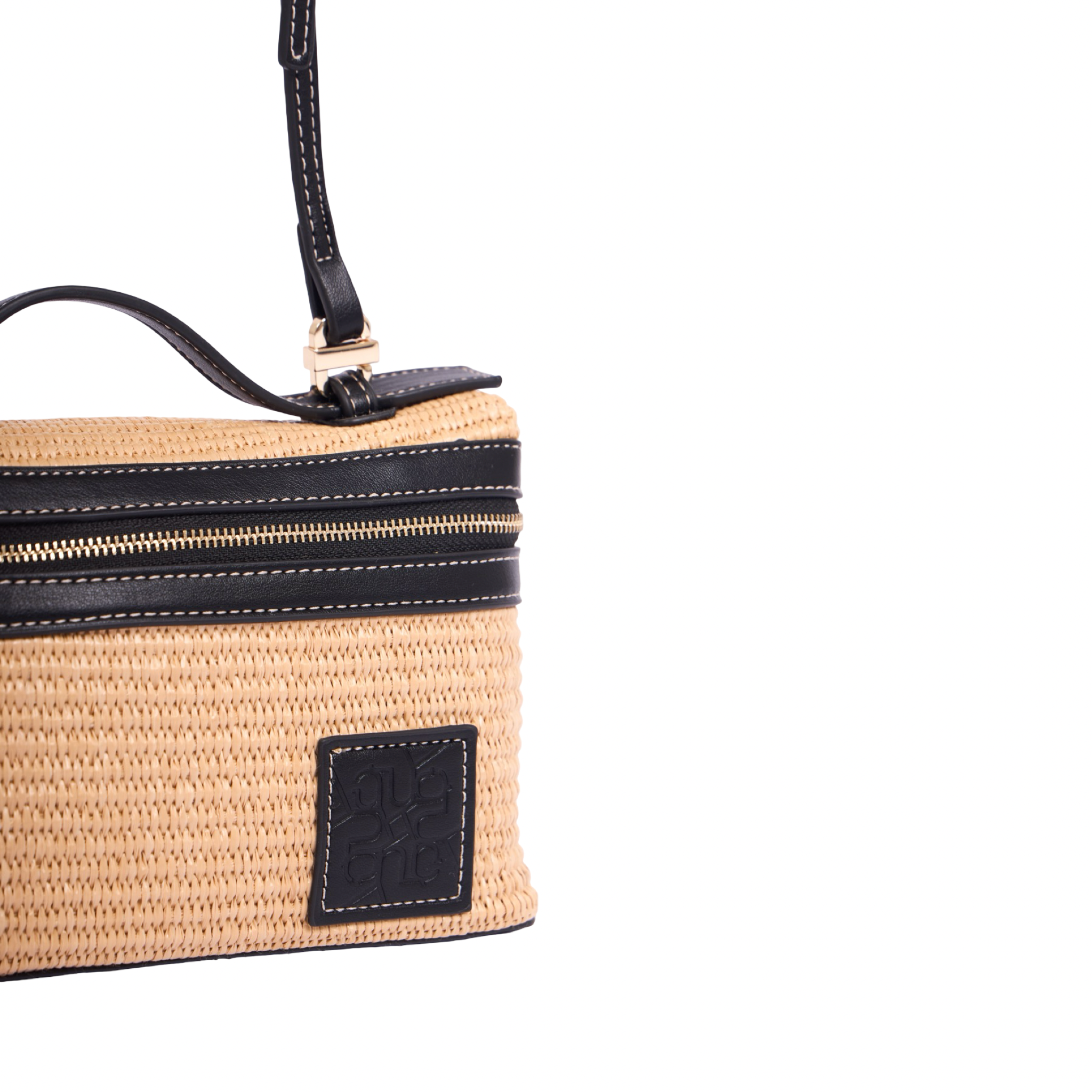 Chan x Peanuts – Vanity Straw Crossbody – Black