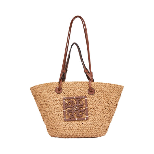 Straw Tote Bag - All Brown