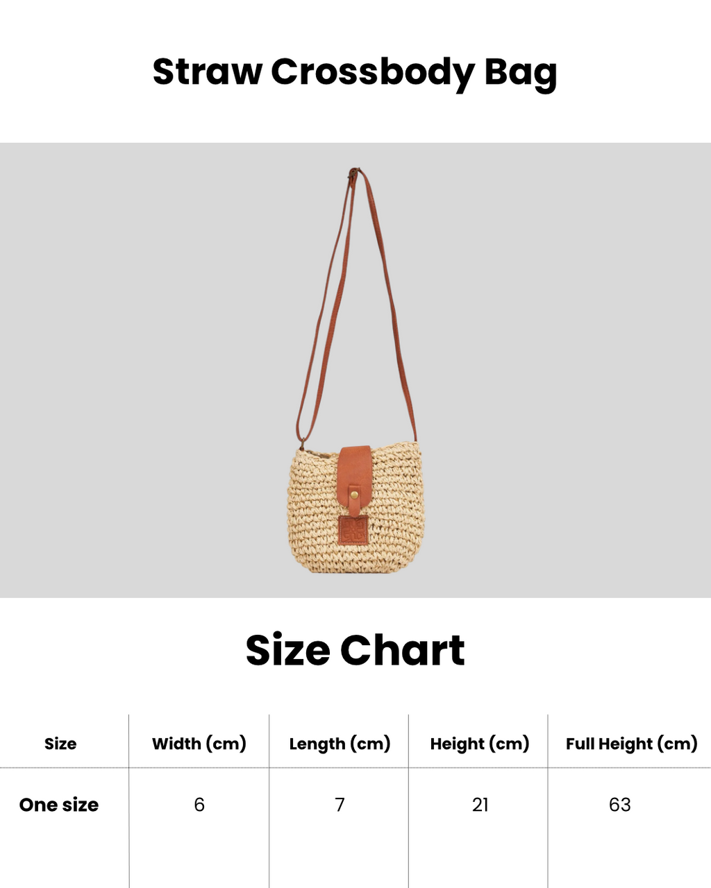 Everyday Earth – Straw Crossbody Bag – Brown