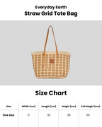 Everyday Earth – Grid Tote Bag – Brown