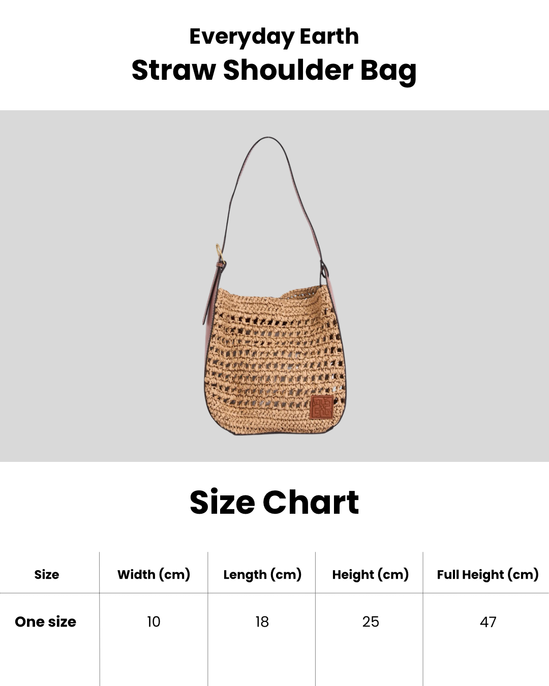 Everyday Earth – Straw Shoulder Bag – Brown