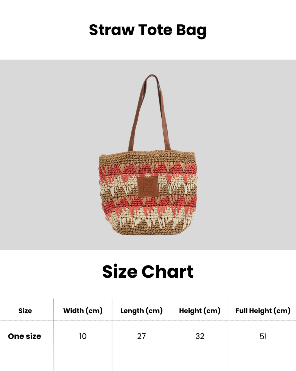 Straw Tote Bag - Navy