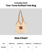Everyday Earth – Two–Tone Knitted Tote Bag – Brown